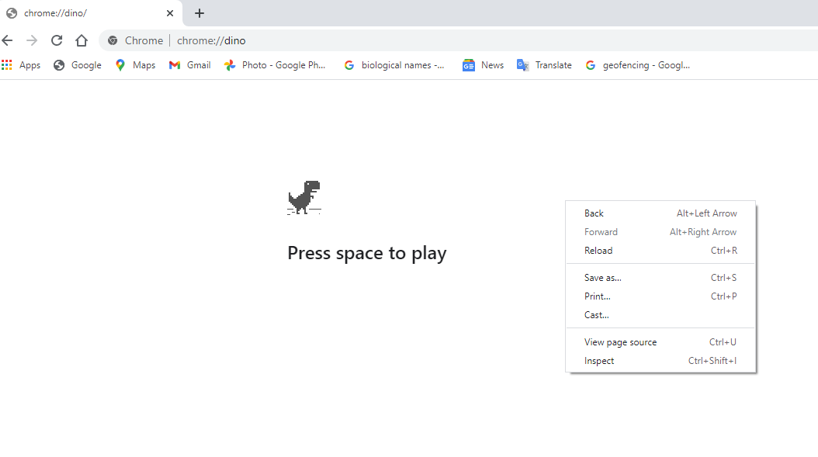 How to Hack Dinosaur game in Google Chrome get Score Higher, Python  Training in GunturCourse