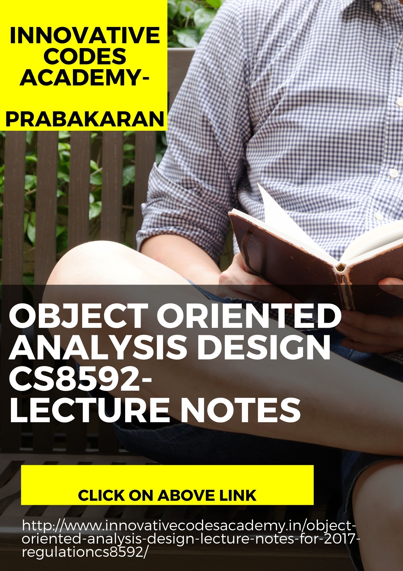 Object Oriented Analysis Design Lecture Notes for 2017 Regulation(CS8592)